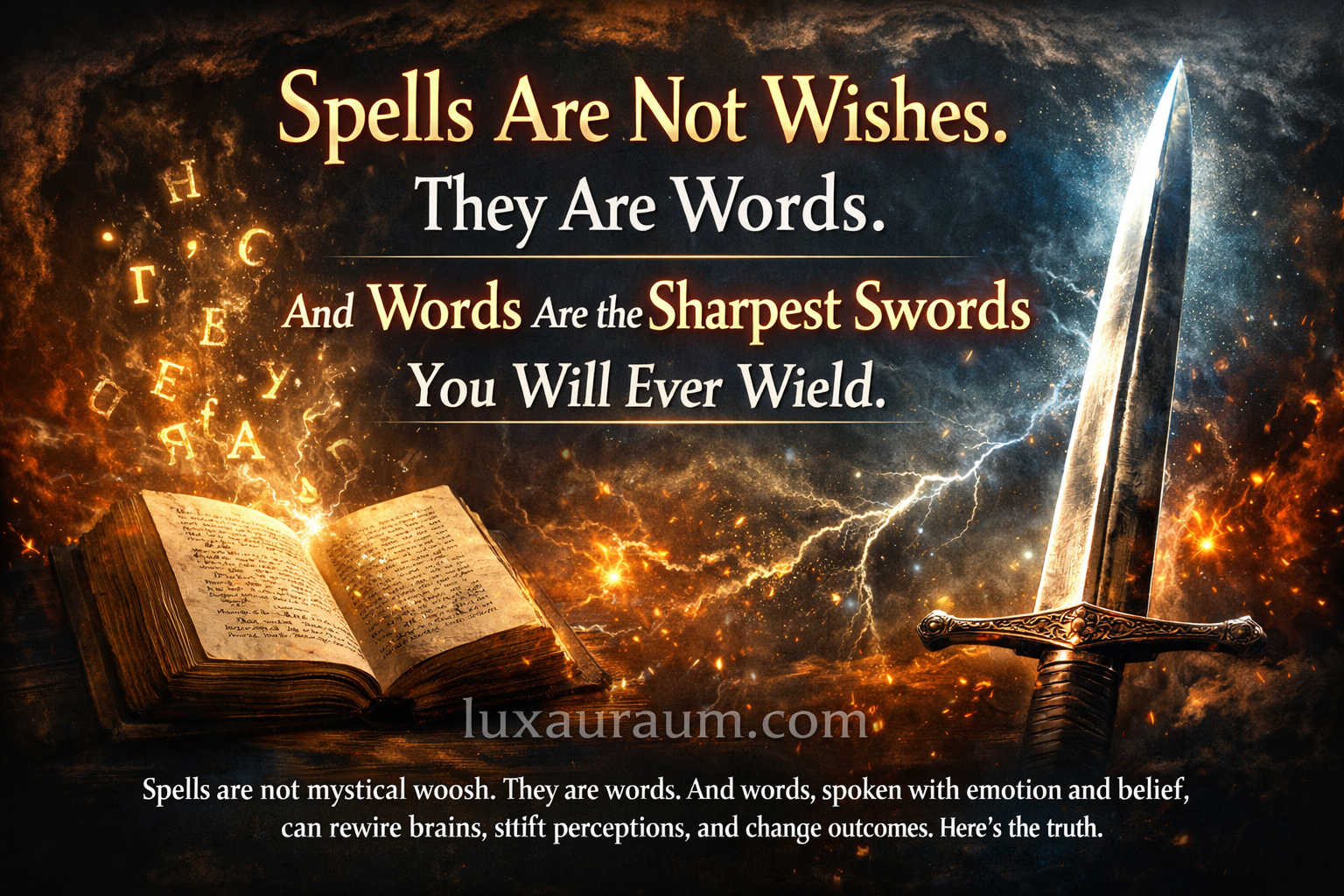 Spells Are Not Wishes. They Are Words. And Words Are the Sharpest Swords You Will Ever Wield.